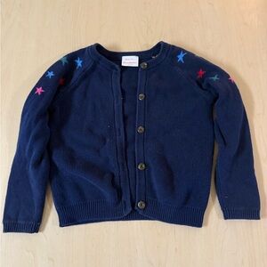Kids Navy Blue Star Cardigan | Hanna Andersson